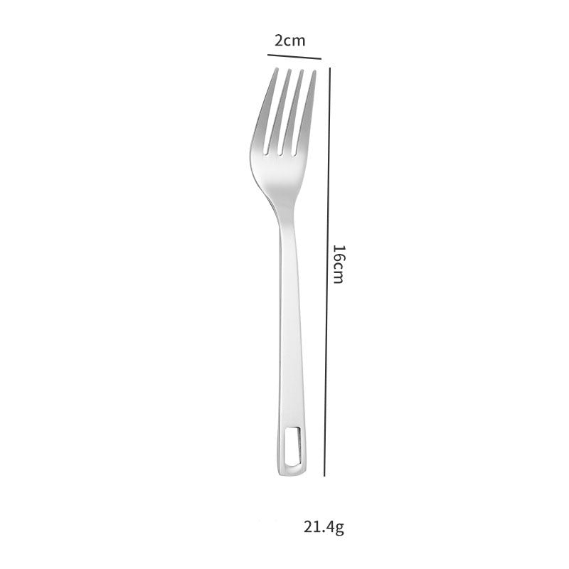 Portable Camping Utensil Set – Gold Stainless Steel Knife Fork Spoon