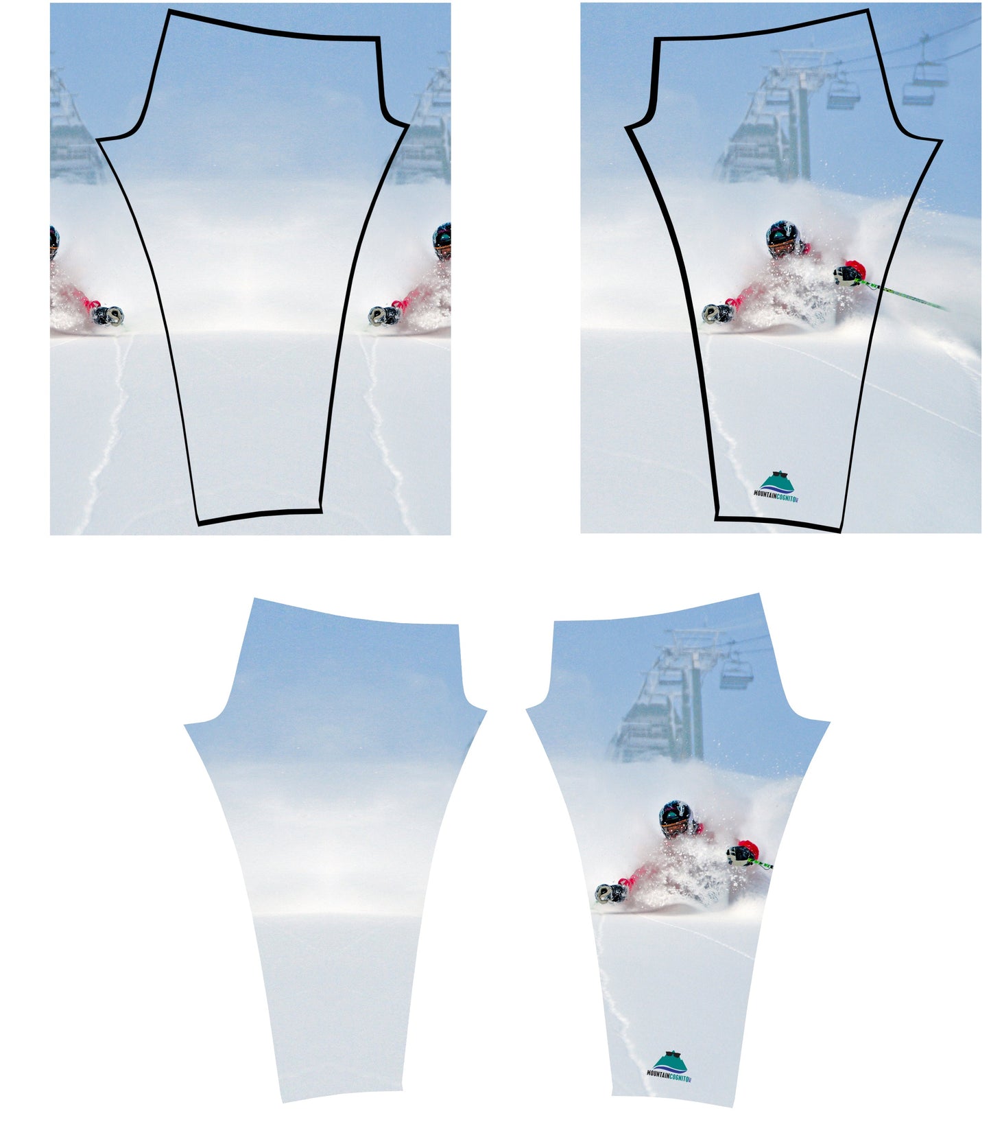 Pow 2 Mountain Print Patterned All Sport Leggings