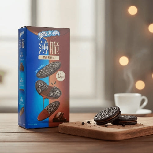 OREO Crispy Thin Cookies Chocolate Zero Sugar 124g