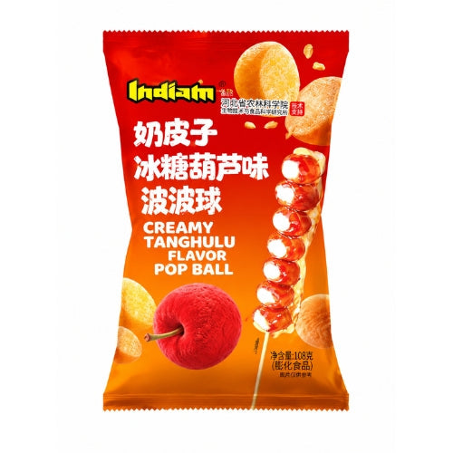 INDIAM Candied Hawthorn with Milk Skin Flavor Puff Balls 128g
