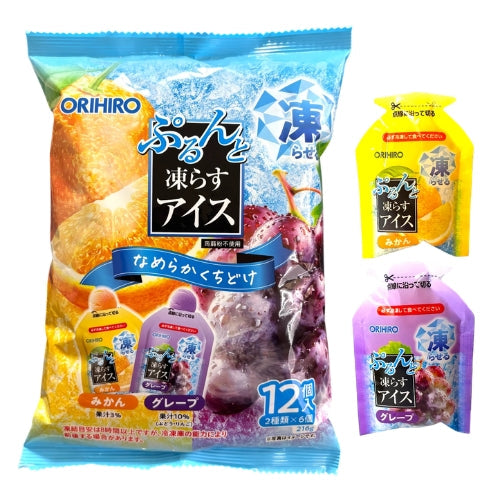 ORIHIRO Frozen Jelly Orange & Grape Flavor 216g