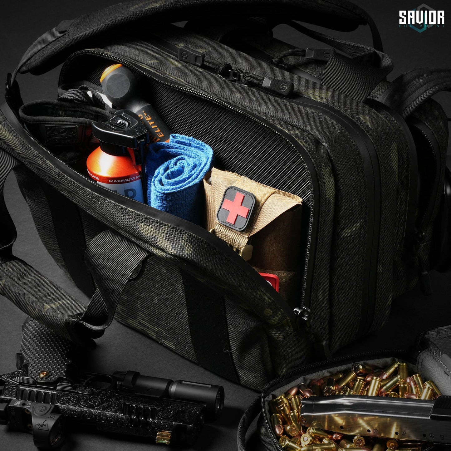 SAVIOR MultiCam Specialist Double Pistol Mini Range Bag