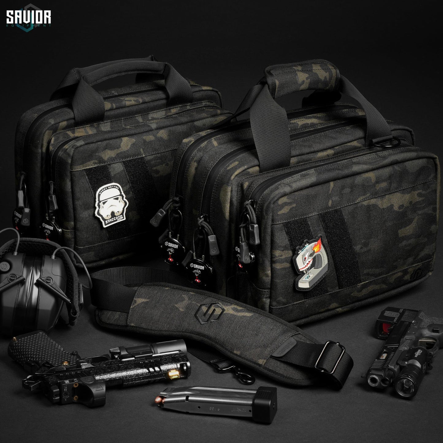 SAVIOR MultiCam Specialist Double Pistol Mini Range Bag