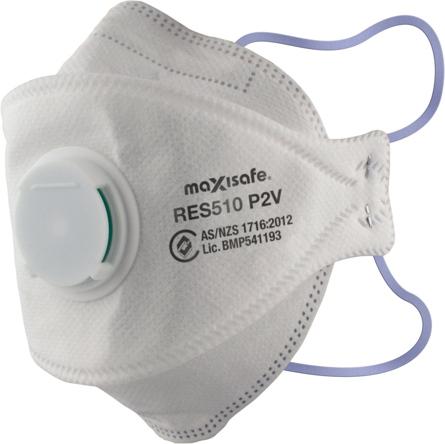P2 3-Panel Flat fold Respirator with valve, box 20