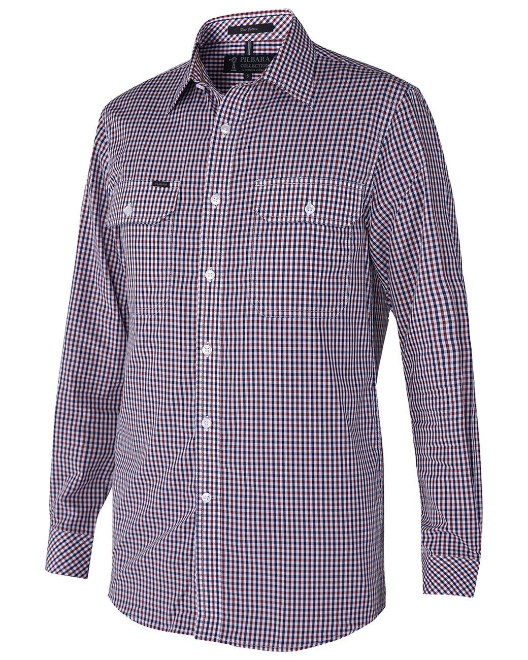 Men's Pilbara Y/D Check Dual Pocket L/S Shirt