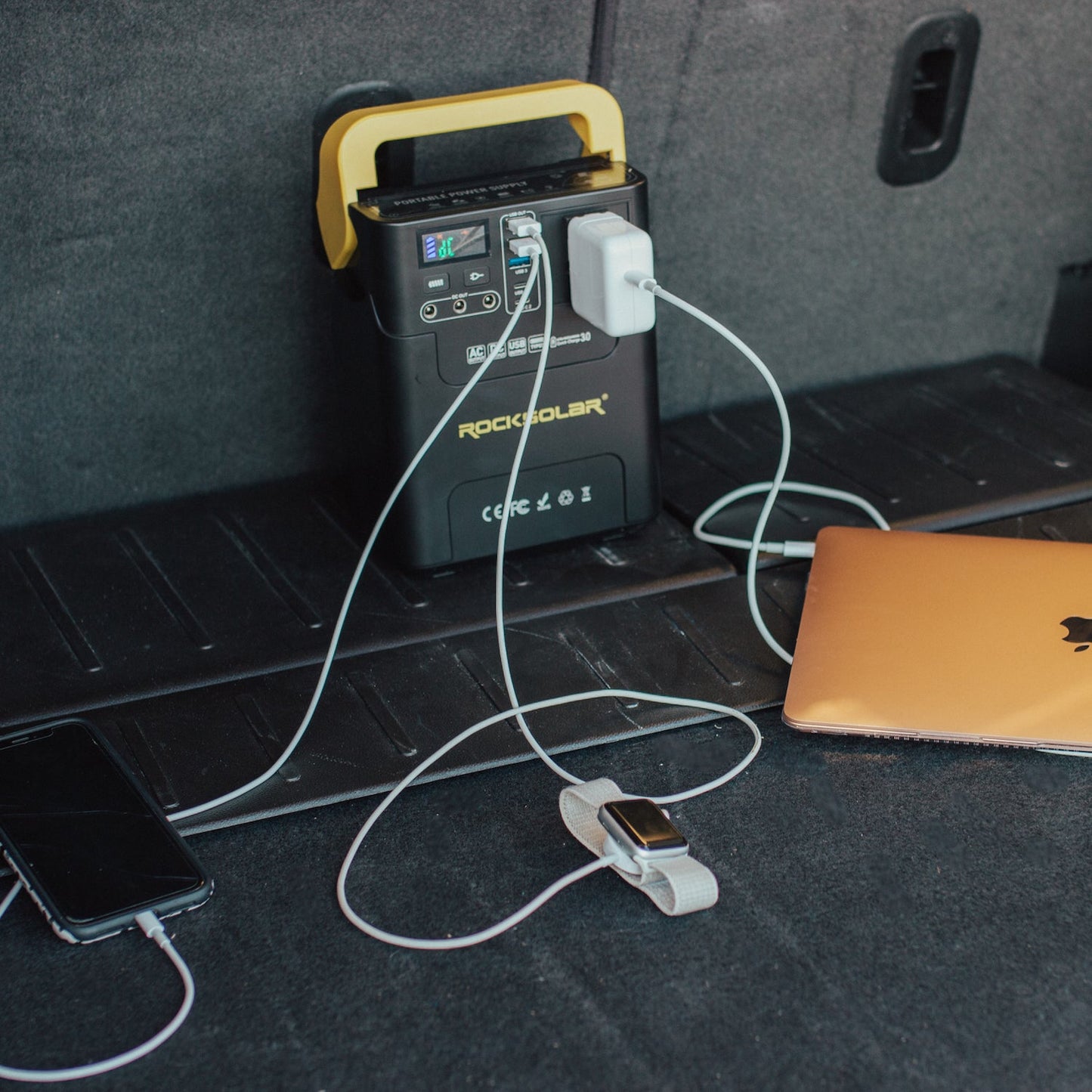 ROCKSOLAR Adventurer 100W Portable Power Station - Lithium Battery and Solar Generator