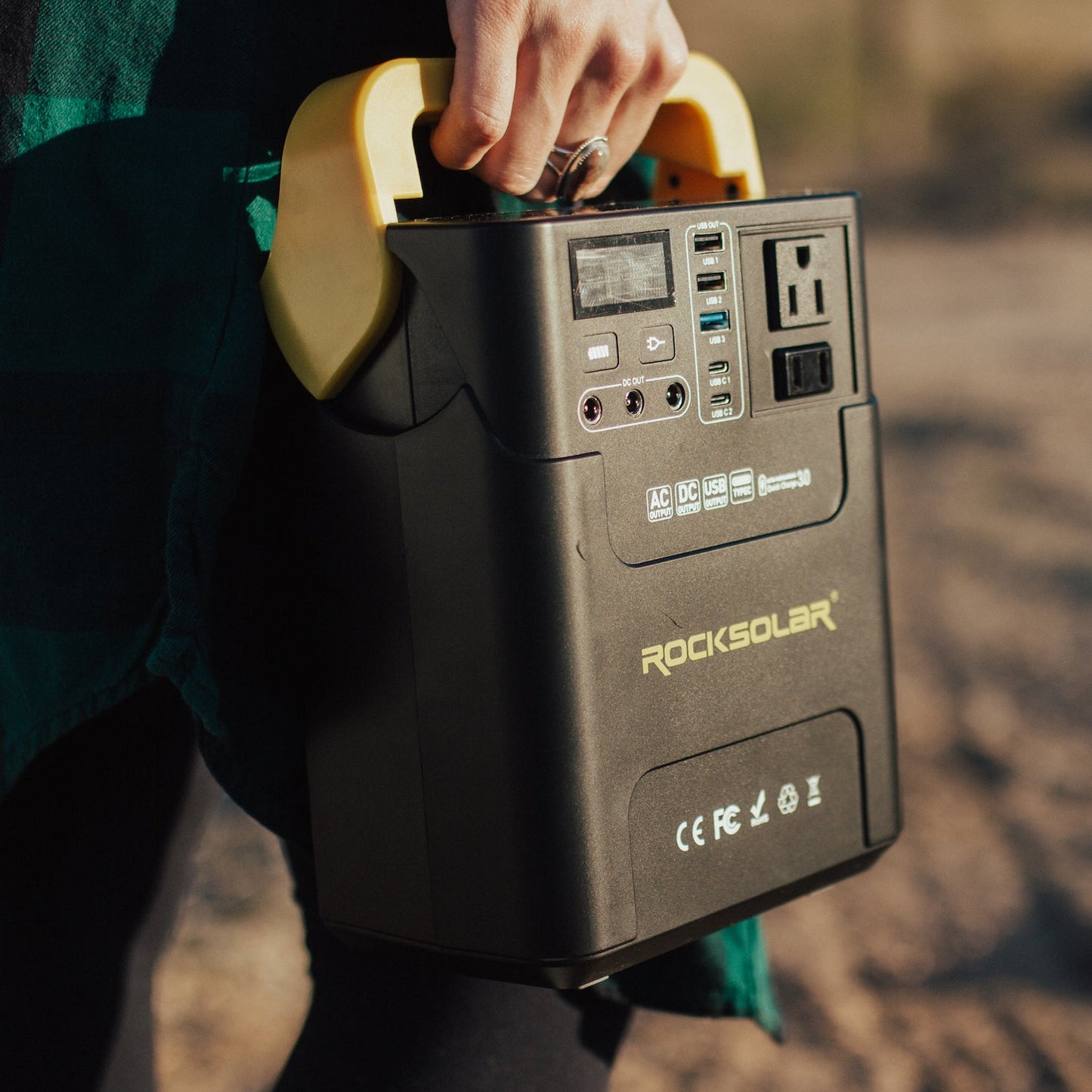 ROCKSOLAR Adventurer 100W Portable Power Station - Lithium Battery and Solar Generator