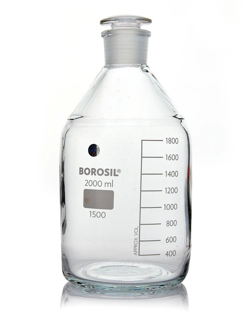 Reagent Bottle Glass with Glass Stopper Borosil