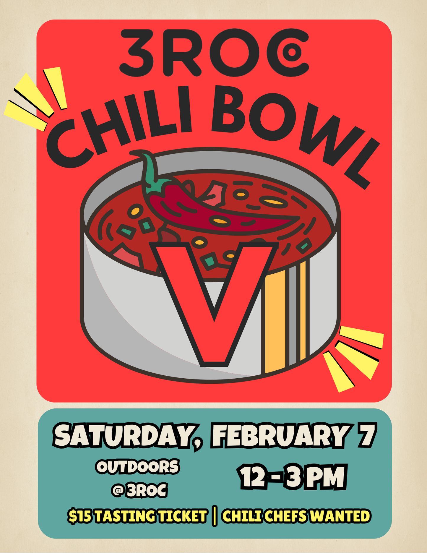 3ROC Chili Bowl V: Official Chili Taster