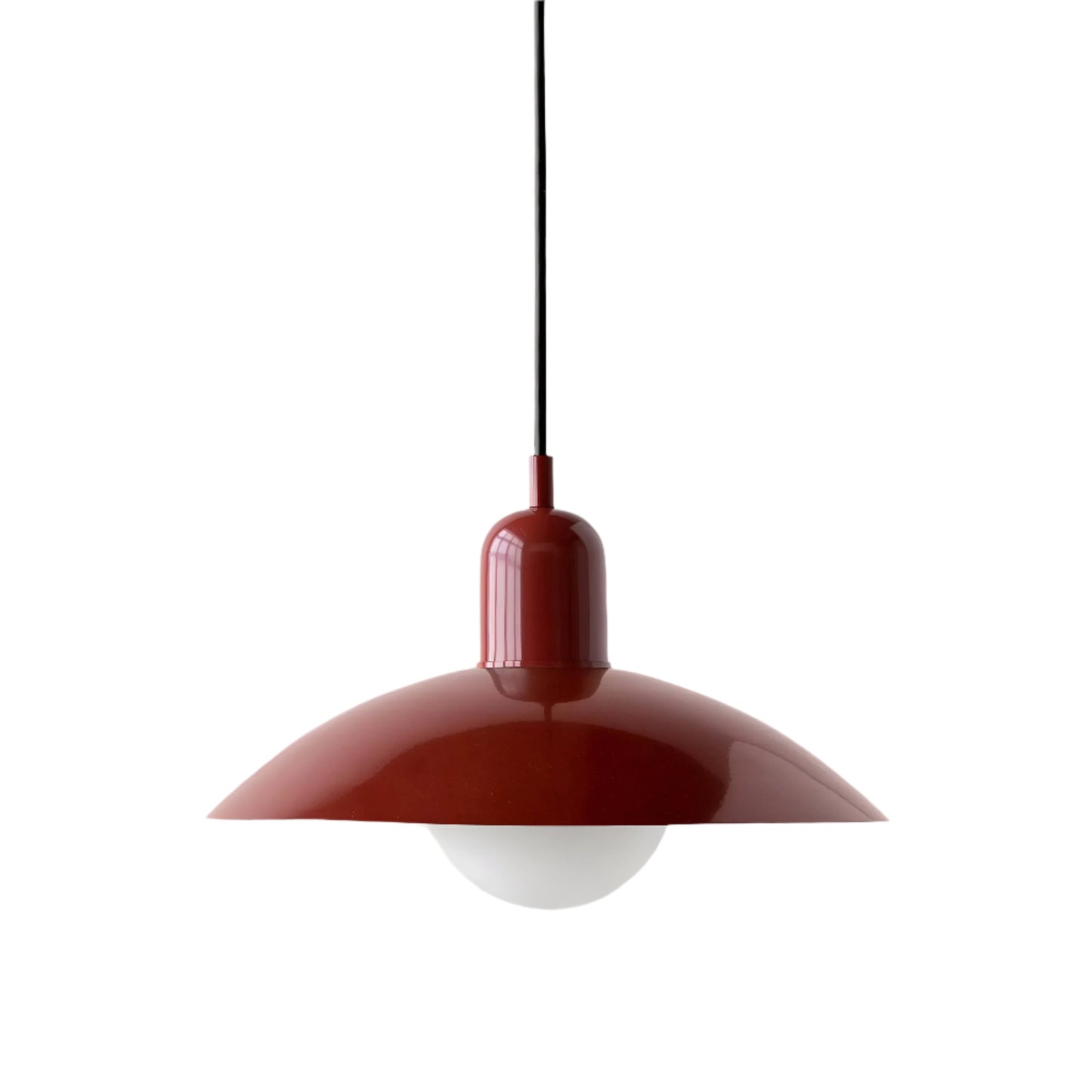 Bauhaus Minimalist Wrought Iron Pendant Light With Dome Shade
