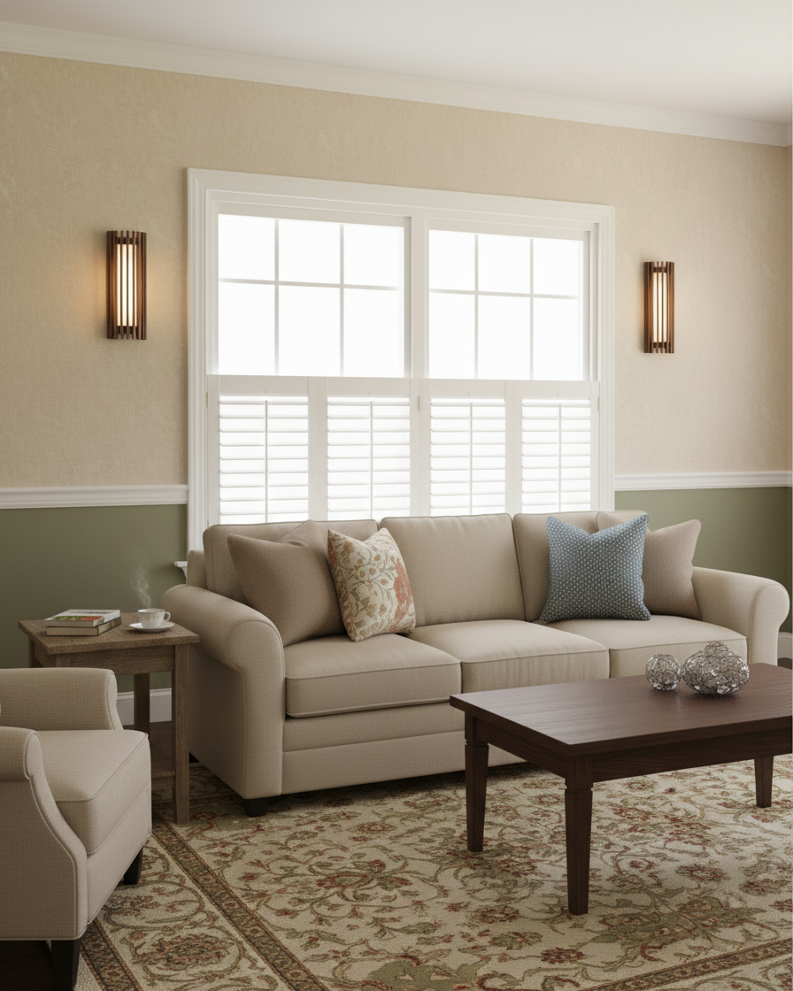 Walnut Slat Wall Light With Vertical Linear Diffuser