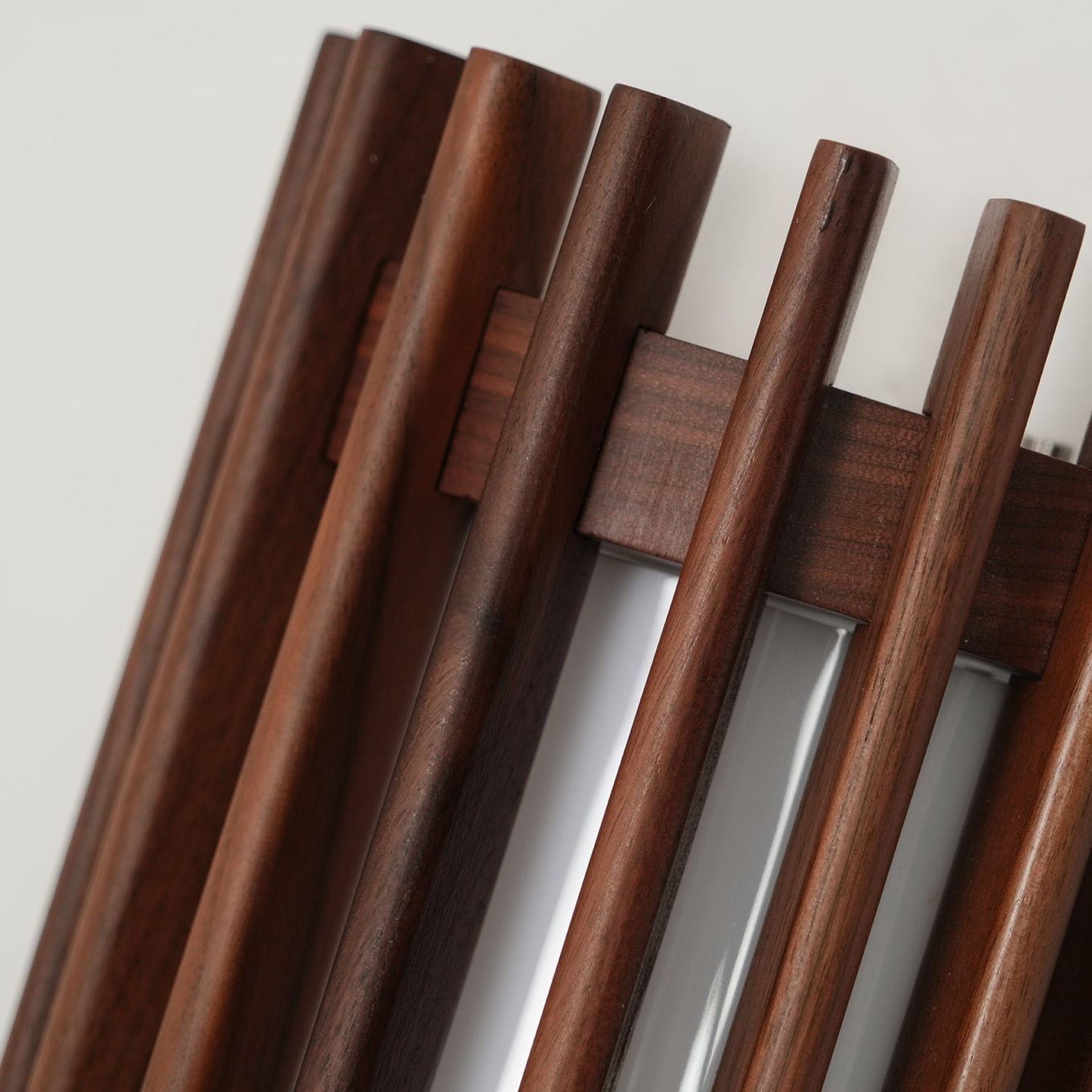 Walnut Slat Wall Light With Vertical Linear Diffuser