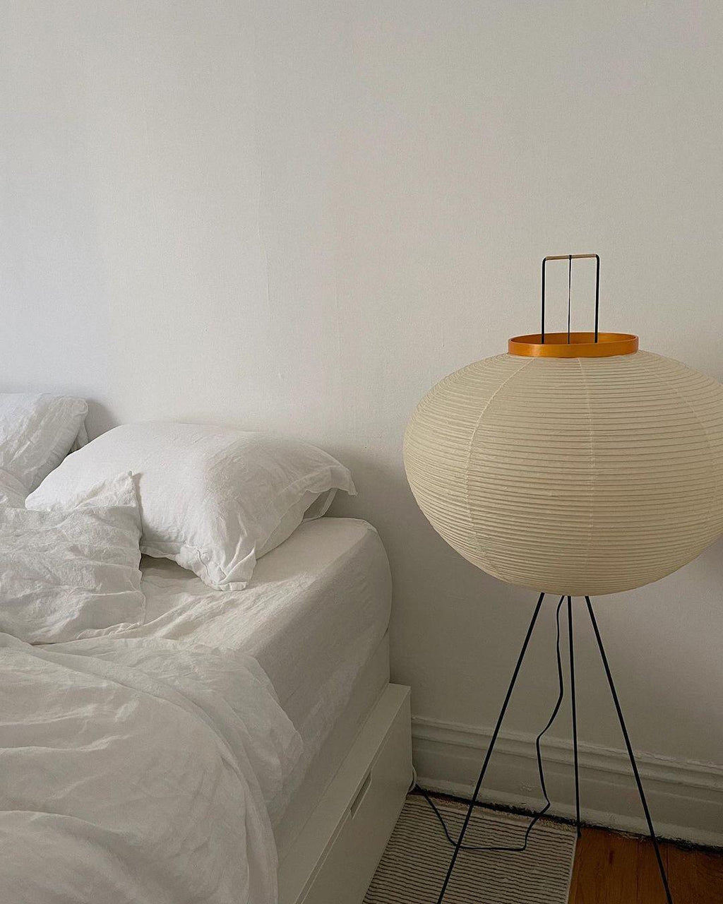 Rice Paper Floor Lamp With Tripod Stand
