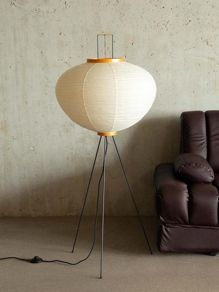 Rice Paper Floor Lamp With Tripod Stand