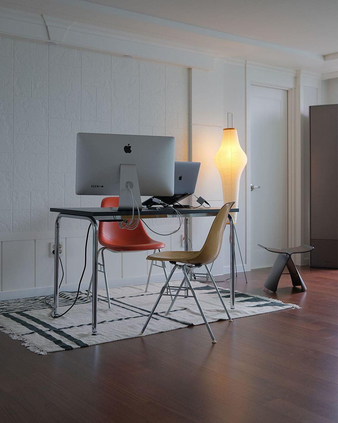 Rice Paper Floor Lamp With Tripod Stand