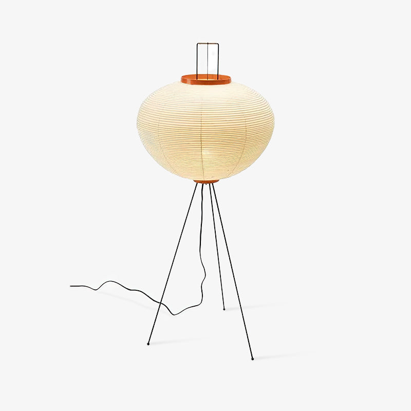 Rice Paper Floor Lamp With Tripod Stand