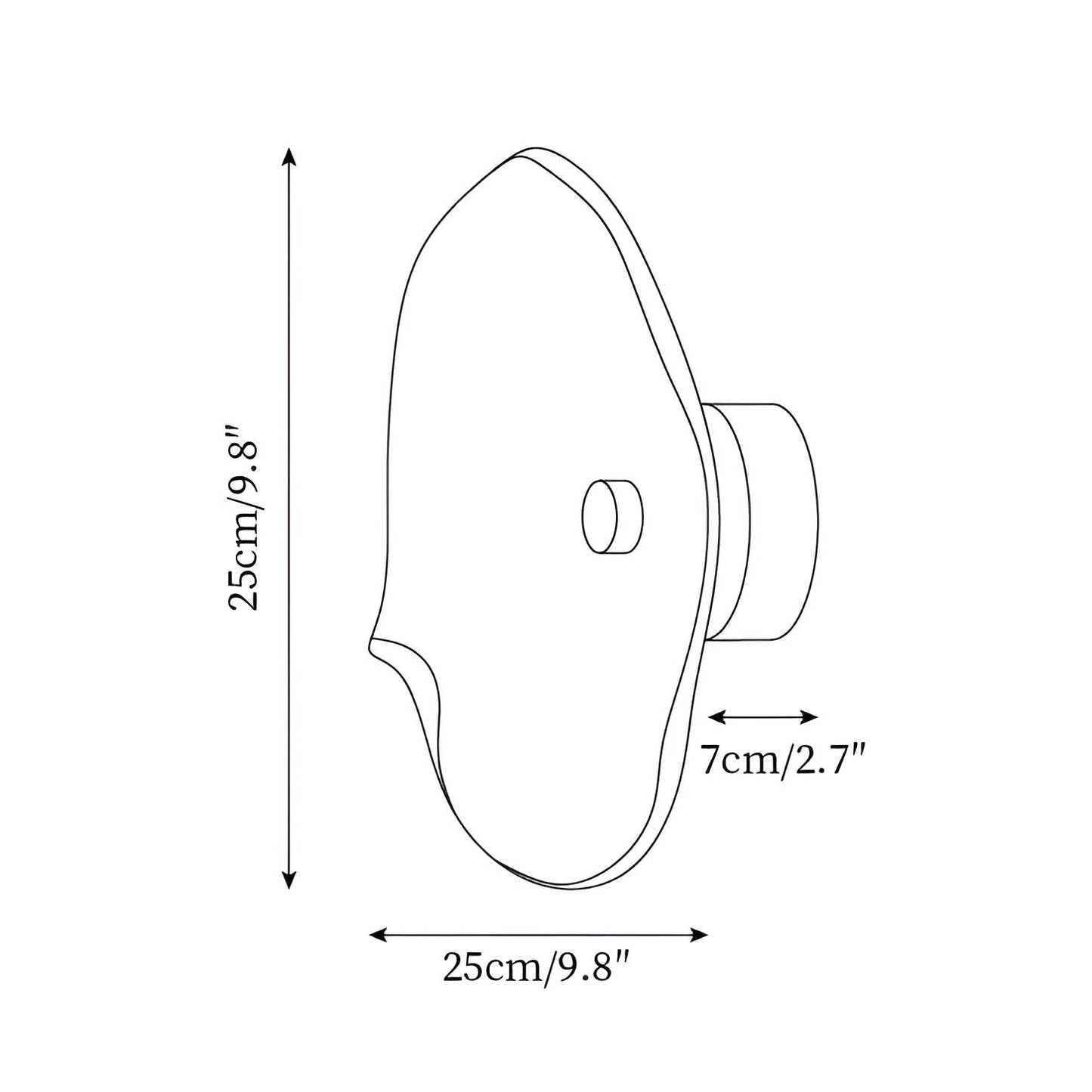 Nordic Curved Glass Wall Light LED Light With Sculpted Glass Shade