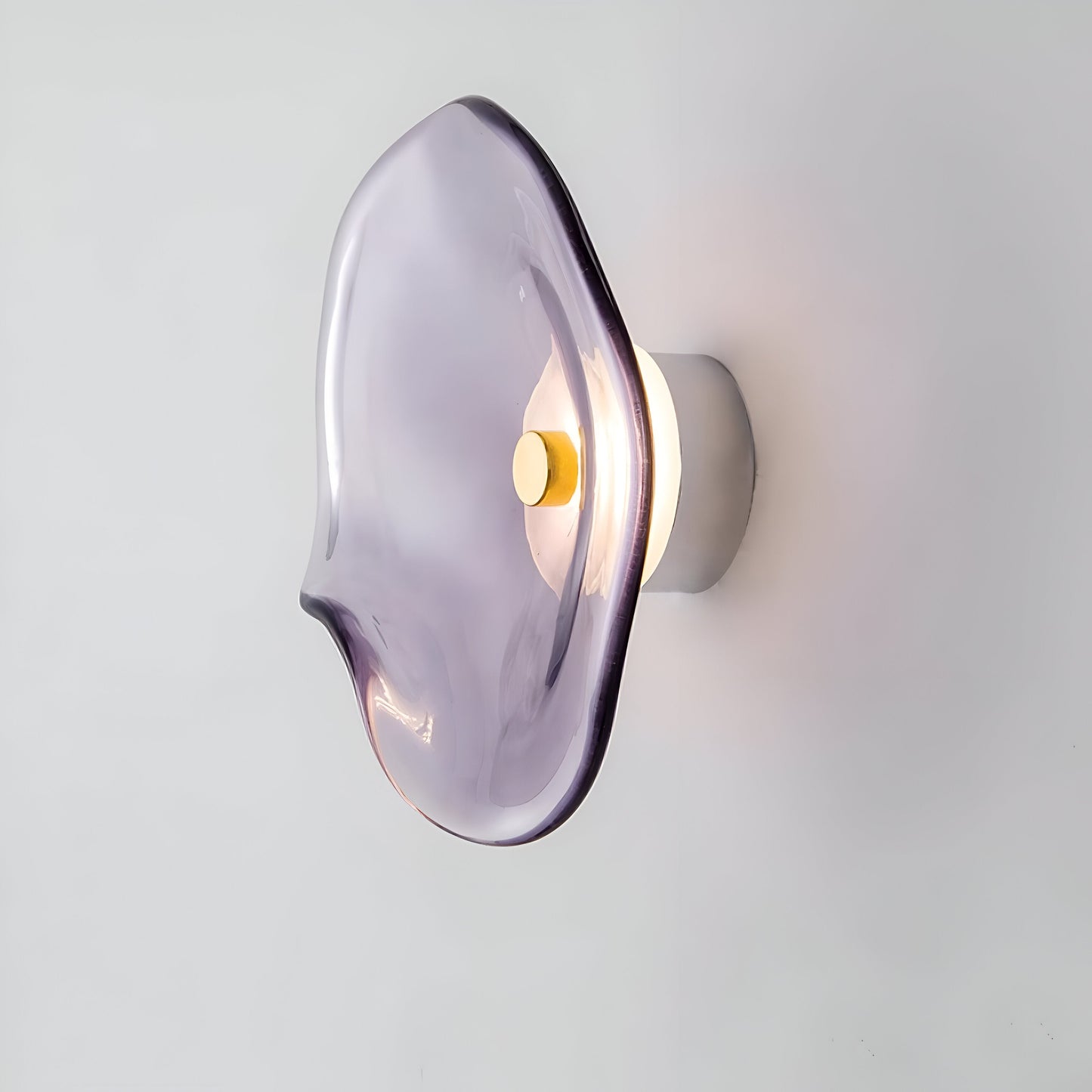 Nordic Curved Glass Wall Light LED Light With Sculpted Glass Shade