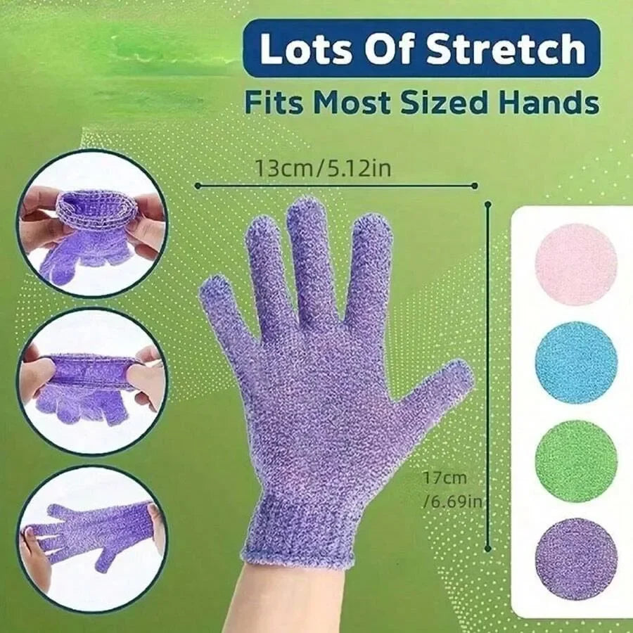 Bath Products – 2pcs Exfoliating Shower Gloves & Back Scrub Towel Set