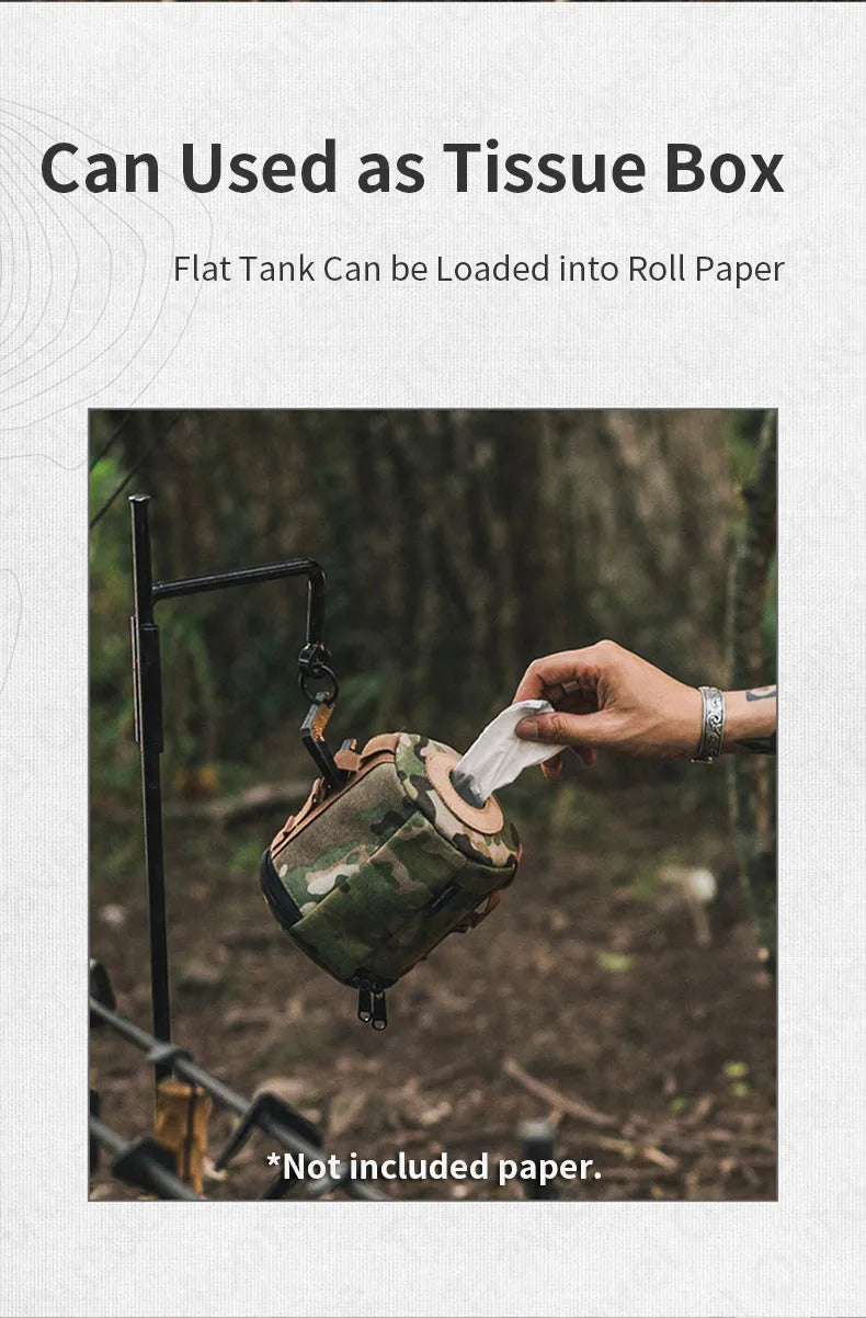 Naturehike Camouflage Air Tank Cover Ultralight Gas Butane Tank Protect Cover for 230g 250g 450g Tissue Box Outdoor Accessories Tool Camouflage Color