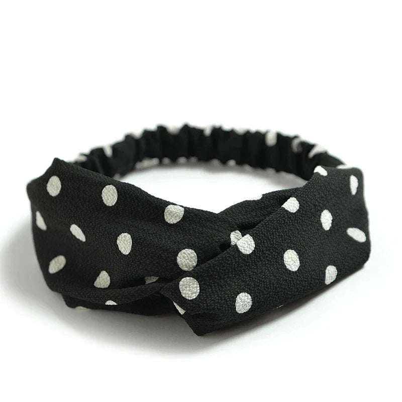 vintage cross turban headband summer print