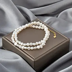 Choker Necklace – Real Baroque Freshwater Pearls for Women & Girls, Elegant 5-6mm/8-9mm Pearl Jewelry Gift