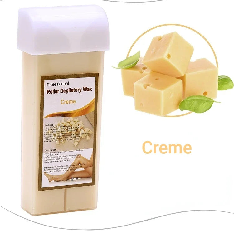 100g Hair Removal Wax Gentle Non-irritating Hot Depilatory Cream Wax Cartridge Beeswax Warmer Waxing Hair Removal for Women Men