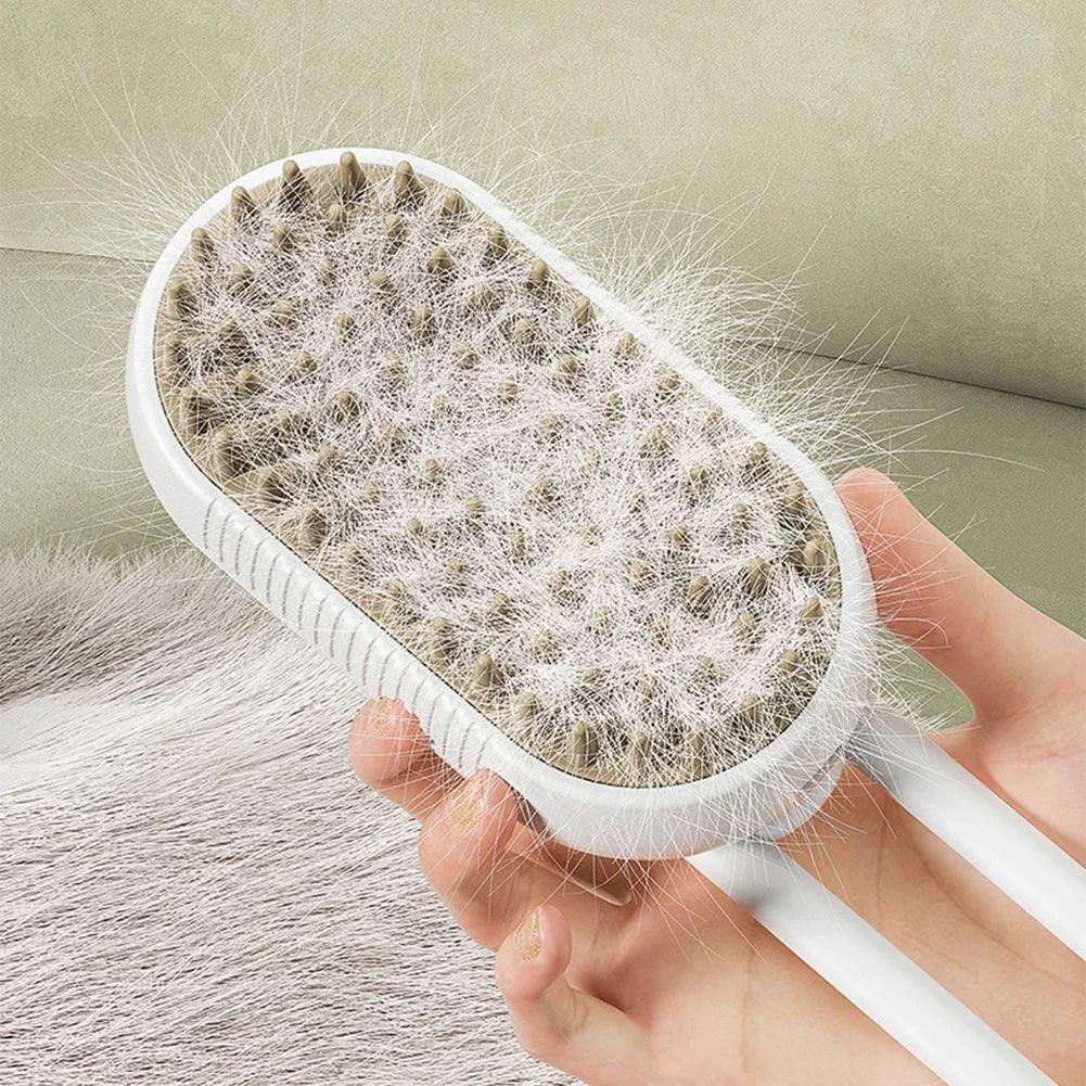 3-in-1 Steam Grooming Brush for Cats & Dogs