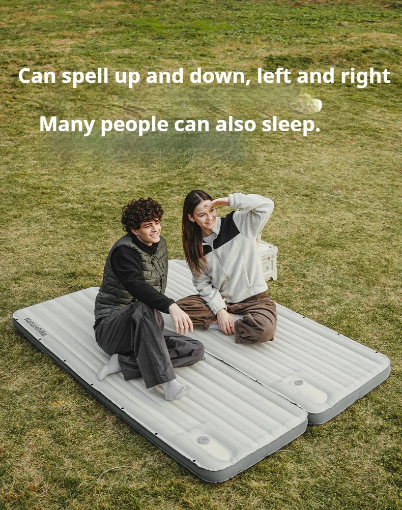 Naturehike Inflatable Cushion Series Inflatable Mat Splicing Sleeping Pad 2 Different Style Camping TPU Thickened 9.5cm Outdoor Bed Air Mattress