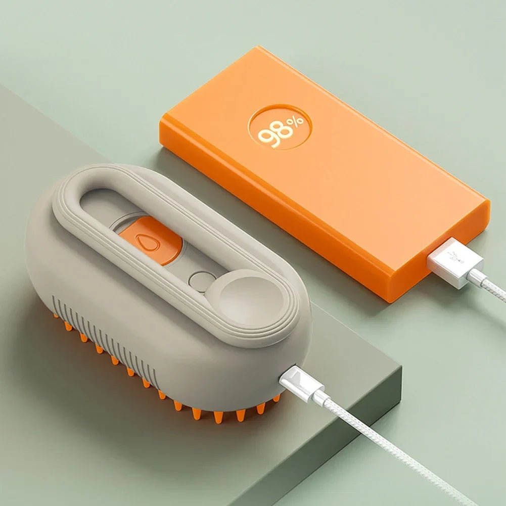 3-in-1 Steam Grooming Brush for Cats & Dogs