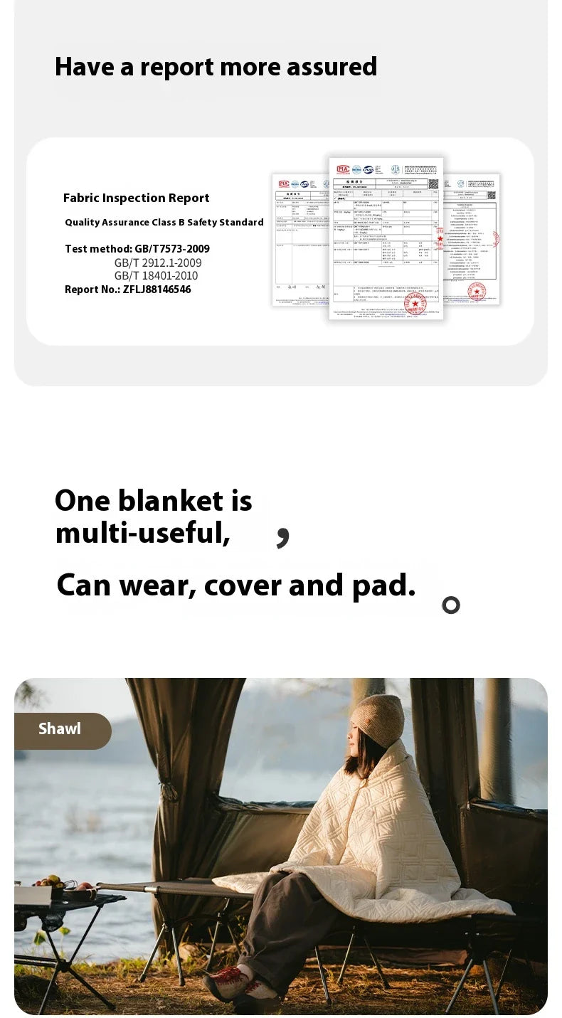 Naturehike Electric Heater Blanket Portable Ultralight Wearable Cloak Sleeping Bag Poncho Coat Winter Warm 20D 380T Nylon Fabric USB Electric Heating Quilt