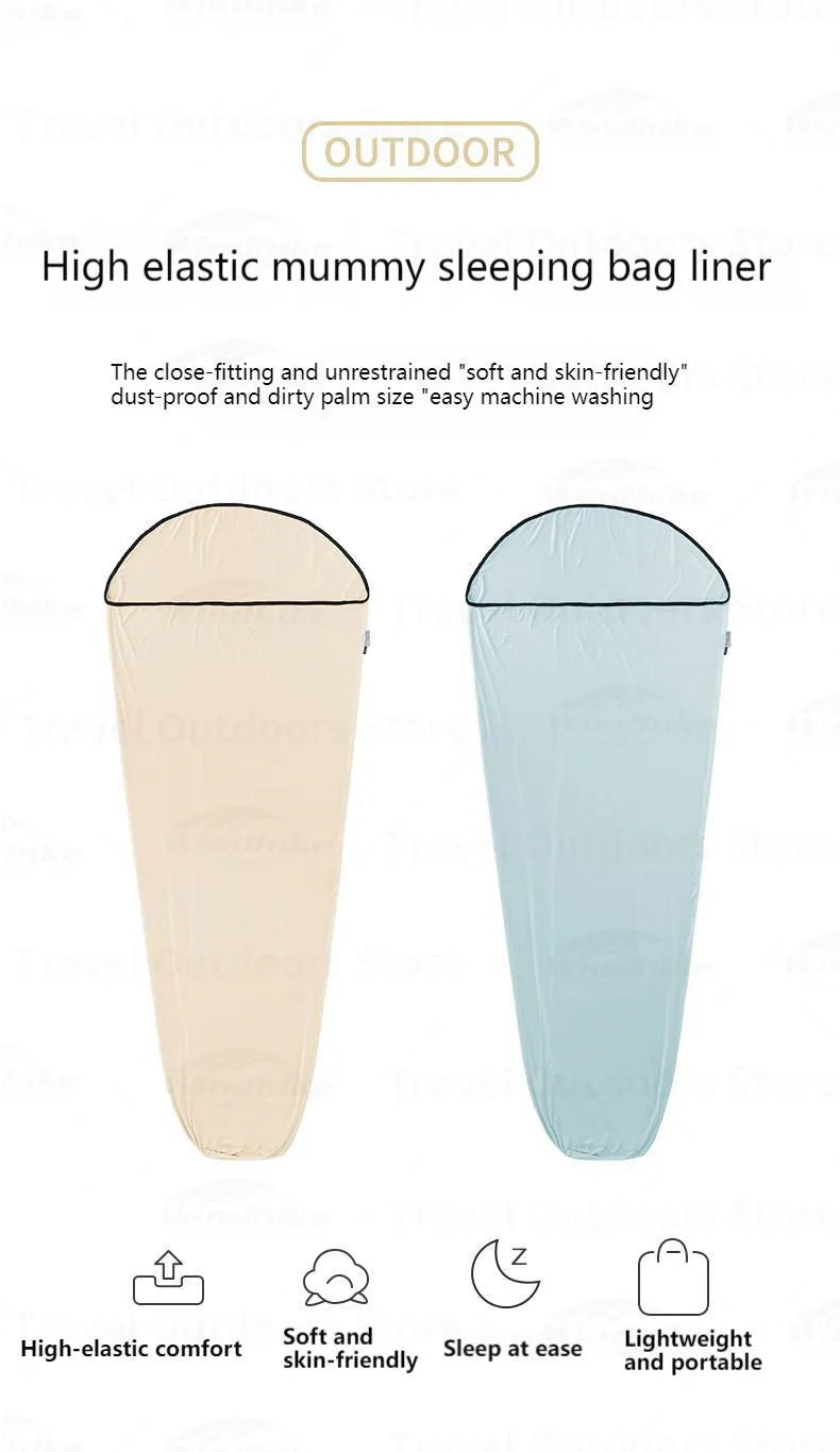 Naturehike Sleeping Bag Liner Portable Lightweight High Elasticity Anti-Pulling Anti-Tearing Skin-Friendly Outdoor Camping Travel Hotel Sheet