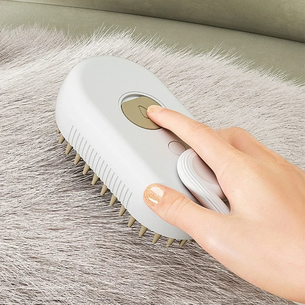 3-in-1 Steam Grooming Brush for Cats & Dogs