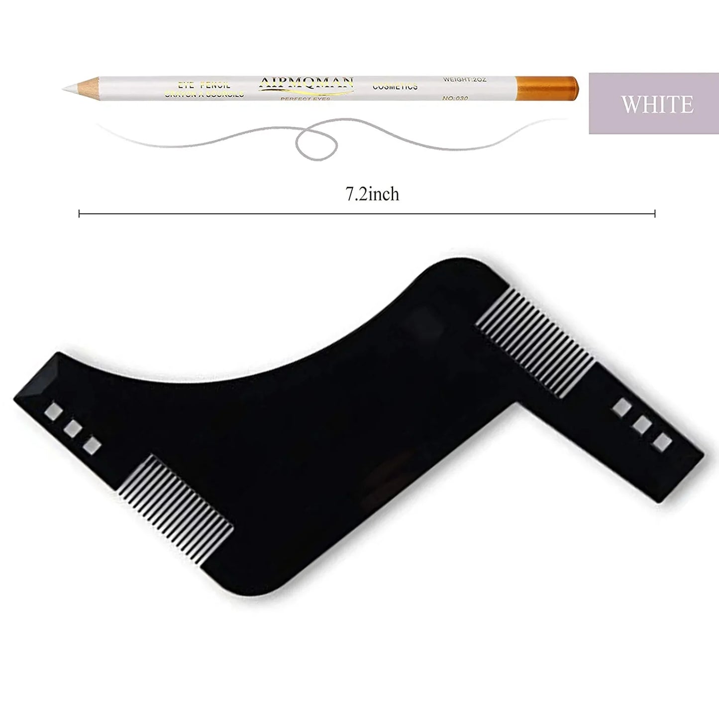 Beard Styling Shaping Template Comb Barber Tool Symmetry Trimming Shaper Stencil Beard Hair Brush Stencil Salon Styling Tools