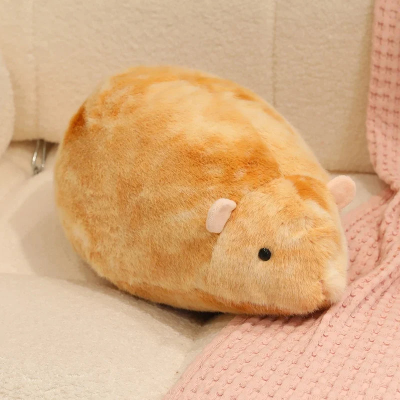 Cute Golden Hamster Plush Pillow Toy - Soft Stuffed Animal Doll Keychain for Kids, 13/35CM Fun Gift
