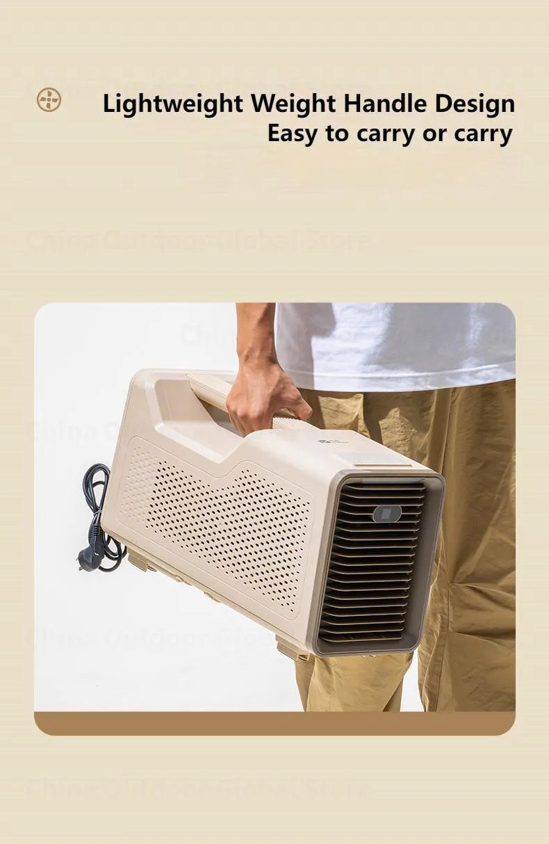 MOBI GARDEN Mobile Air Conditioner Outdoor Portable Fan Integrated Car Cooler 450W Cooling Camping Tent Indoor Car Cooling Fan With Built-in Lighting