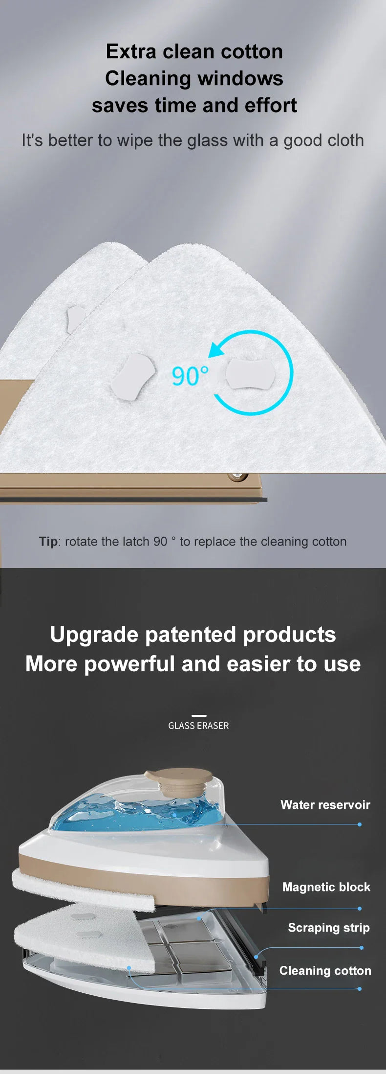 Magnetic Window Cleaner Brush