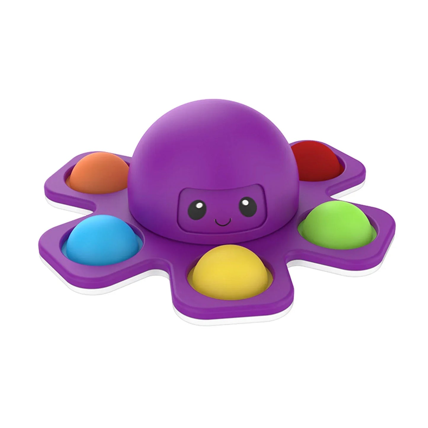 Anti-Stress Push Bubble Fidget Spinner Toy - Sensory Face-Changing Spinner for Kids Stress Relief