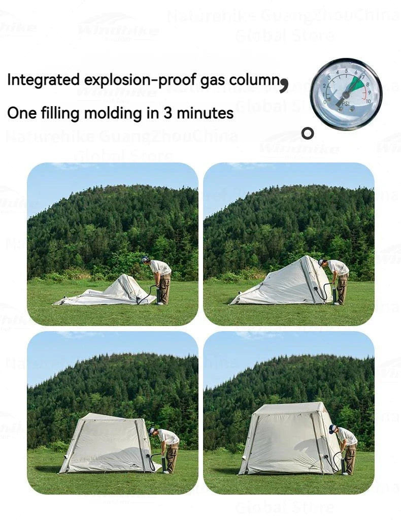 Naturehike AIR 7.0 Inflatable Car Tail Tent Portable SUV MPV Side Tunnel Tent Sunshade Waterproof Beach Car Rear Tent Camping Outdoor 35㎡ With Canopy