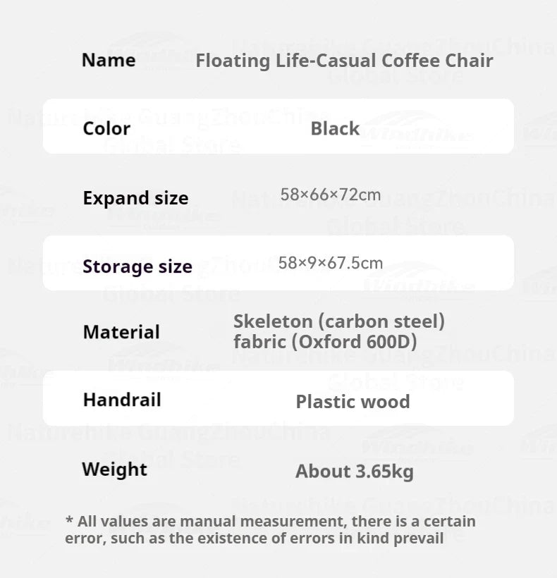 Blackdog Leisure Coffee Chair Portable Casual Folding Chair 600D Thick Double-Layer Oxford Cloth Camping Fishing Wood Armchair Bearing 120kg Seat