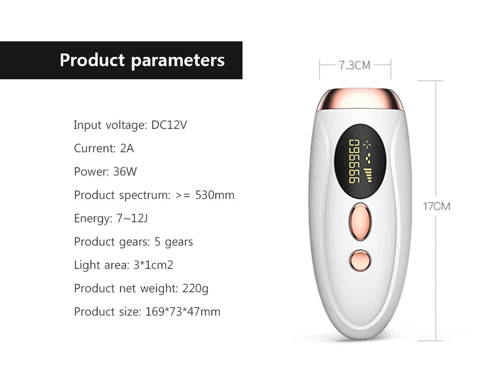 Hair Removal for Women – 999999 Flashes Painless Laser Epilator for Face, Body & Bikini Line