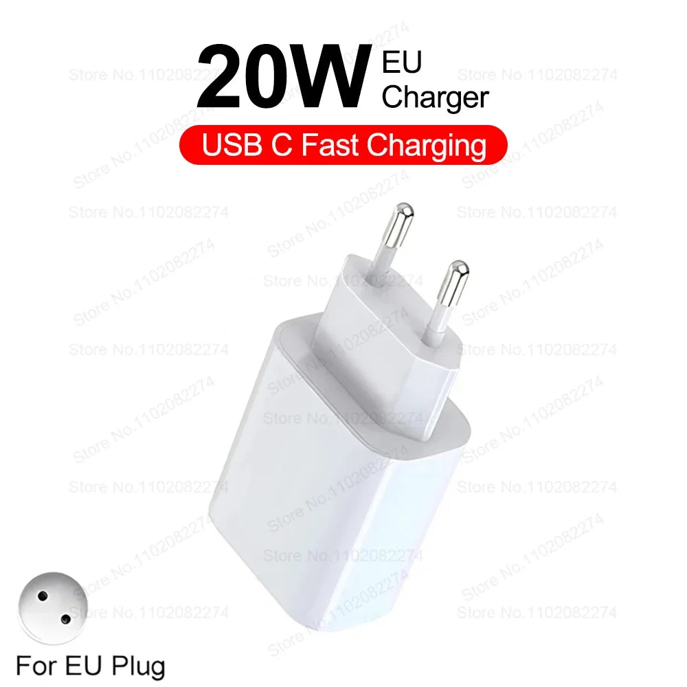 PD 40W Fast Charger For iPhone 14 13 12 11 15 16 Pro Max Phone Charger For iPhone 15 16 Plus USB C Cable Fast Charging Data Line