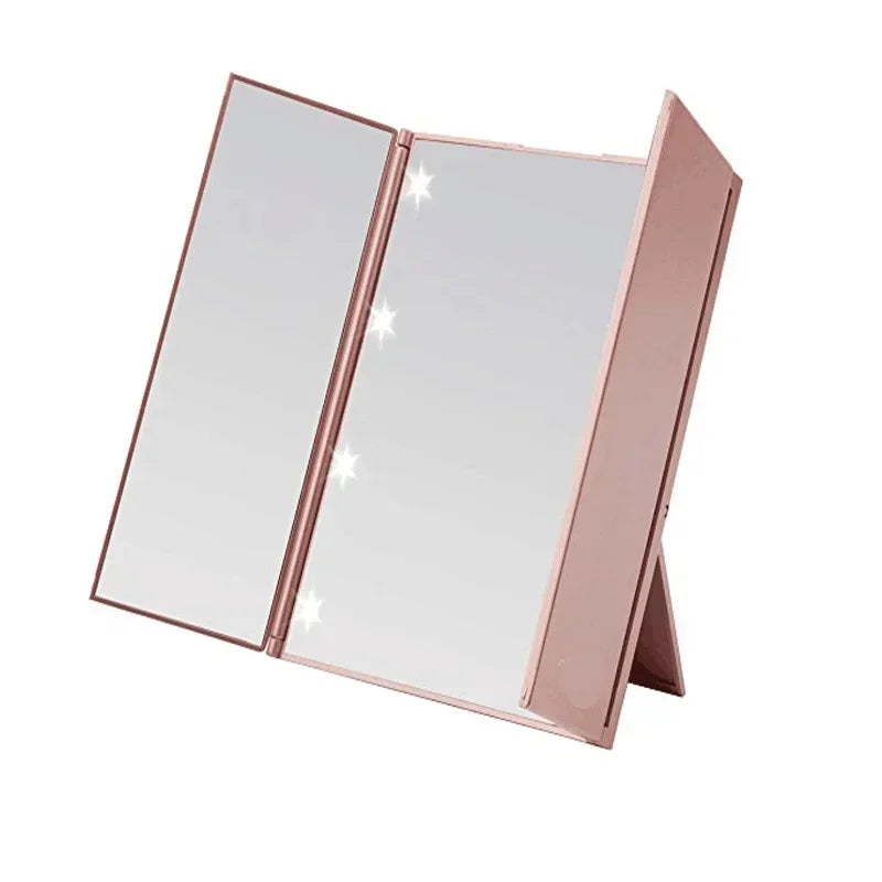 Compact Makeup Mirror – Portable LED Folding Vanity Mirror for Travel  ✅