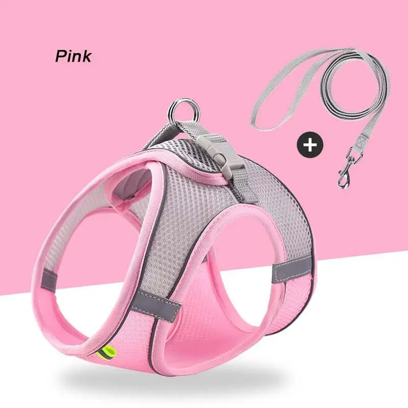 Reflective Mesh Harness & Leash Set