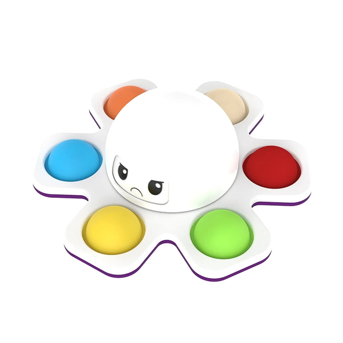 Anti-Stress Push Bubble Fidget Spinner Toy - Sensory Face-Changing Spinner for Kids Stress Relief