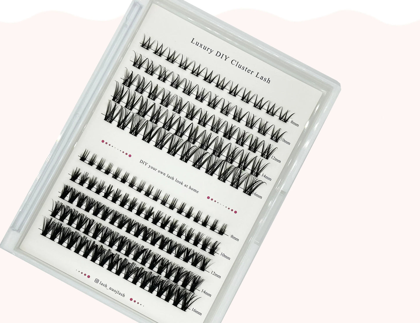 NUO Makeup Luxury DIY Cluster Lash Extension Glue-Based Percut Eyelash Segment Individual Lashes 3D Ribbon Lashes Private Label