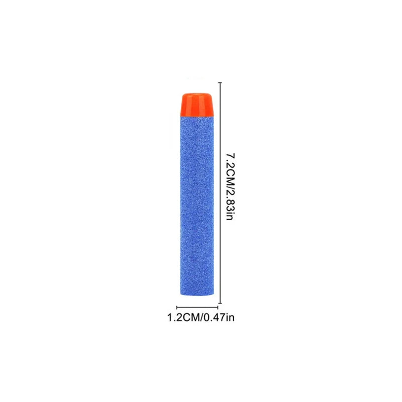 FRENSIT Blue Round Head Bullets 7.2cm for Nerf N-strike Elite Series Blasters Foam EVA Refill Darts Kids Toy Guns Accessories