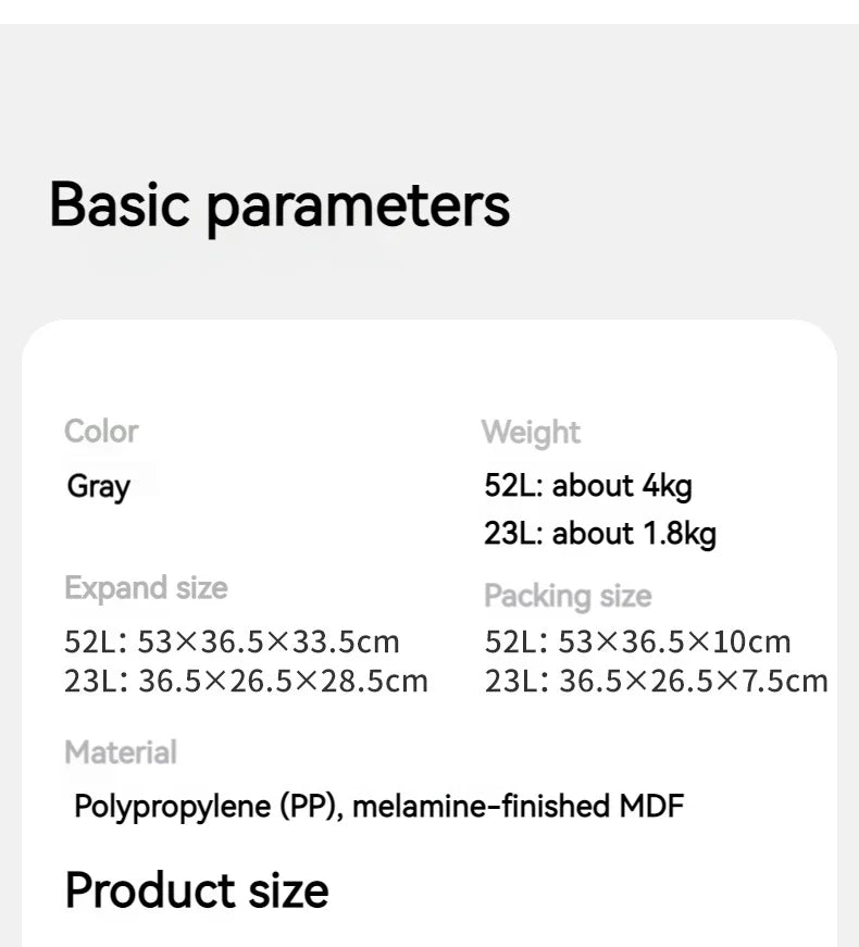 Naturehike PP Folding Storage Box Outdoor Camping Travel Large Box Equipment Portable Multifunctional Car Trunk Storage Cabinet With Table Board