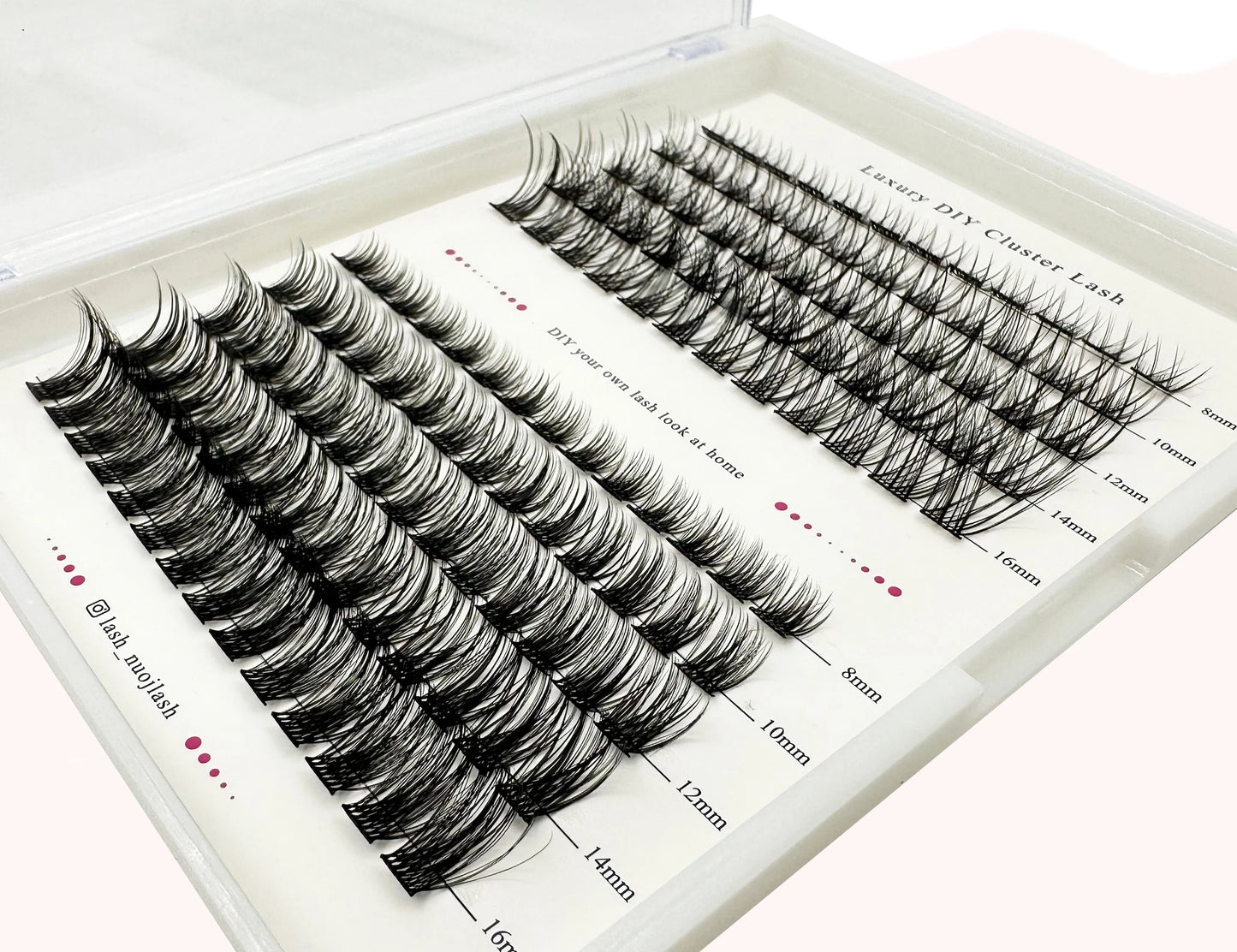 NUO Makeup Luxury DIY Cluster Lash Extension Glue-Based Percut Eyelash Segment Individual Lashes 3D Ribbon Lashes Private Label