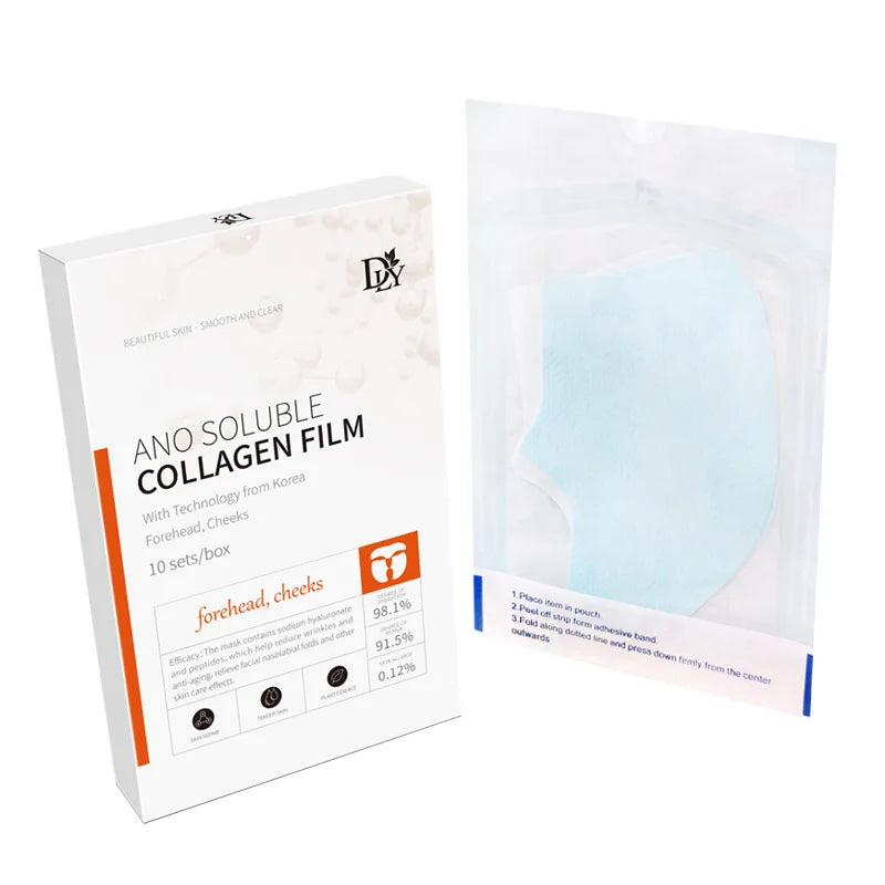 Gel Facial Mask - Hydrolyzed Collagen Protein Film | Moisturizing & Anti-Wrinkle Skin Care Set (5/10 Sets)